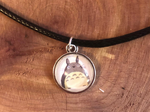 Studio Gibli Totoro inspired glass cabochon Necklace