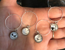 Load image into Gallery viewer, Nightmare Before Christmas Wine Charms Handmade set of 4–with free gift!
