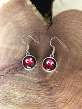 Load image into Gallery viewer, Pac-Man Inspired Classic Retro 8-BIT Pac-Man Ghost Earrings With Silver Hooks
