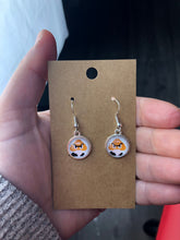 Load image into Gallery viewer, Nintendo Inspired Classic Retro 8-BIT Goomba Earrings With Silver Hooks
