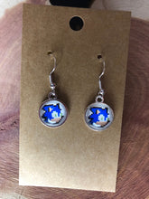 Load image into Gallery viewer, Sega Inspired Classic Retro 8-BIT Sonic Earrings With Silver Hooks
