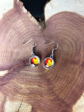 Load image into Gallery viewer, Marvel Inspired Iron Man Earrings With Sterling Silver Hooks
