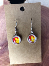 Load image into Gallery viewer, Marvel Inspired Iron Man Earrings With Sterling Silver Hooks
