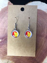 Load image into Gallery viewer, Marvel Inspired Iron Man Earrings With Sterling Silver Hooks
