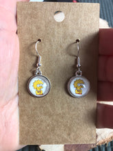 Load image into Gallery viewer, Simpsons Inspired Lisa Simpson Earrings with Silver Hooks
