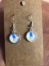 Load image into Gallery viewer, Simpsons Inspired Marge Simpson Earrings with Silver Hooks
