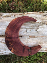 Load image into Gallery viewer, 8” Red Cedar Handmade Crescent Moon Wall Hanging or Alter *Free Gift*
