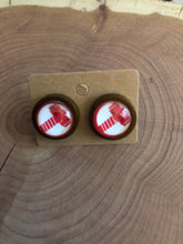 Load image into Gallery viewer, Marvel Inspired 12mm Thor Wooden Stud earrings
