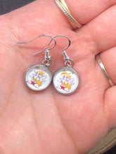 Load image into Gallery viewer, Sega and Sonic Inspired Tails Earrings With Silver Hooks
