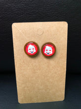 Load image into Gallery viewer, Marvel Inspired 12mm Ant man Wooden Stud earrings
