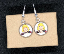 Load image into Gallery viewer, He-Man Inspired 80’s Retro Cartoon Dangle Earrings
