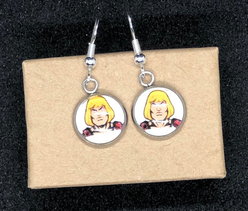 He-Man Inspired 80’s Retro Cartoon Dangle Earrings