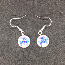 Load image into Gallery viewer, The Rainbow Fish Earrings With Silver hooks Teacher Gift Librarian Gift
