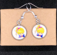 Load image into Gallery viewer, Rainbow Bright Inspired 80’s Retro Cartoon Dangle Earrings
