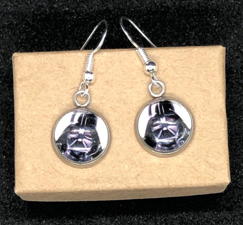 Star Wars Inspired Darth Vader Sci-Fi Dangle Earrings